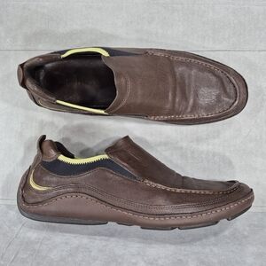 Cole Haan Nike Air driving loafers men's 10 brown soft leather stretch sides